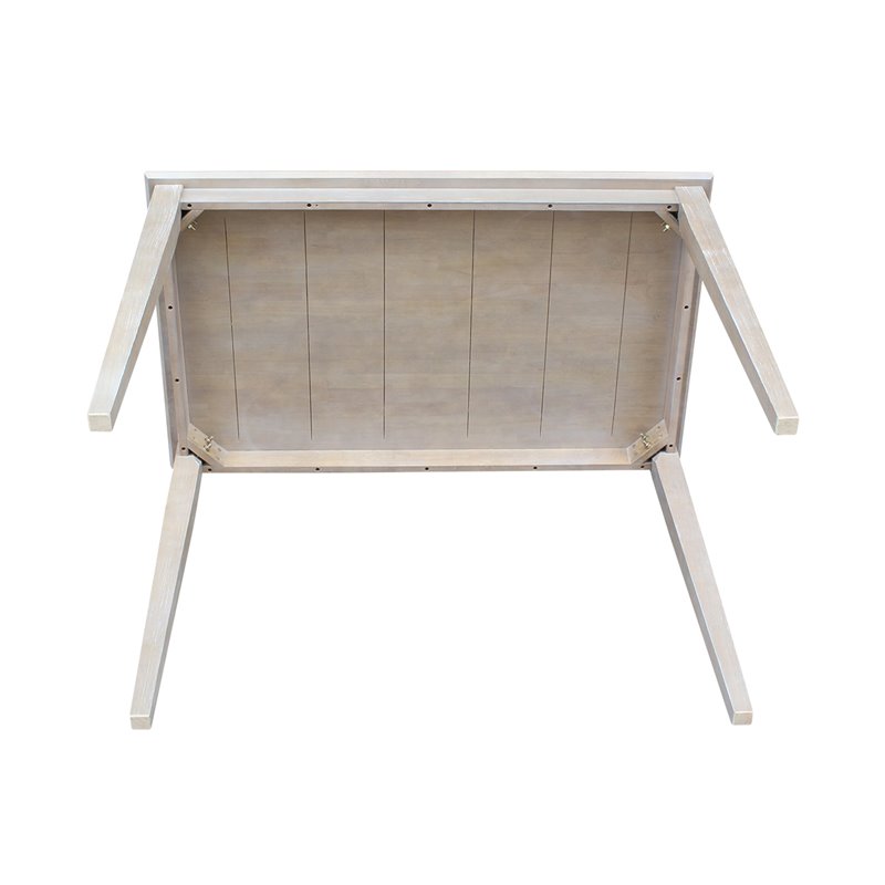 Pemberly Row Contemporary Solid Wood Top Table - Counter Height