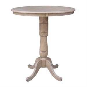 Pemberly Row Contemporary 36&quot Round Top Pedestal Table - 40.9&quotH