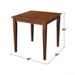 Pemberly Row Contemporary Solid Wood Top Dining Table in Chocolate