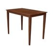 Pemberly Row Contemporary Solid Wood Top Dining Table in Chocolate