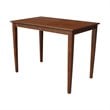 Pemberly Row Contemporary Solid Wood Top Dining Table in Chocolate