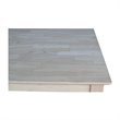 Pemberly Row Contemporary Solid Wood Top Dining Table in Natural White