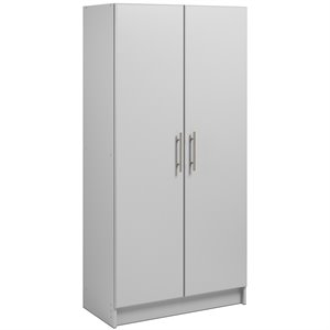 Pemberly Row Modern 65&quot Wall Mounted Garage Cabinet in Light Gray