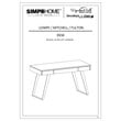 Pemberly Row Solid Acacia Wood Desk in Rustic Natural Aged Brown
