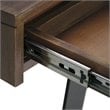 Pemberly Row Solid Acacia Wood Desk in Rustic Natural Aged Brown