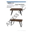 Pemberly Row Solid Acacia Wood Desk in Rustic Natural Aged Brown