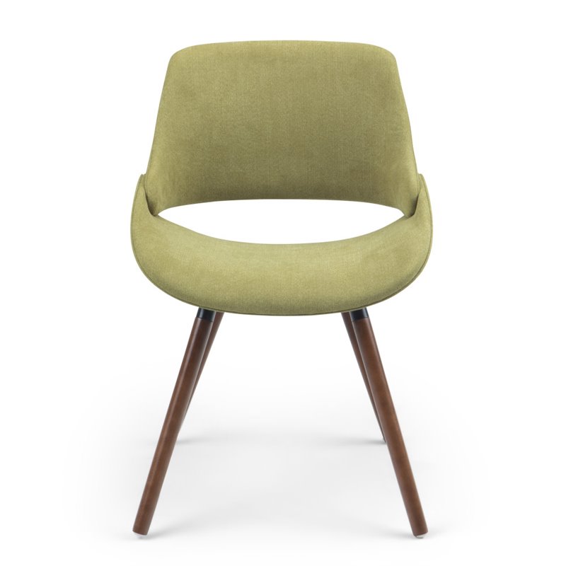 Pemberly Row Contemporary Solid Wood Dining Chair in Acid Green