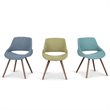 Pemberly Row Contemporary Solid Wood Dining Chair in Acid Green