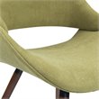 Pemberly Row Contemporary Solid Wood Dining Chair in Acid Green