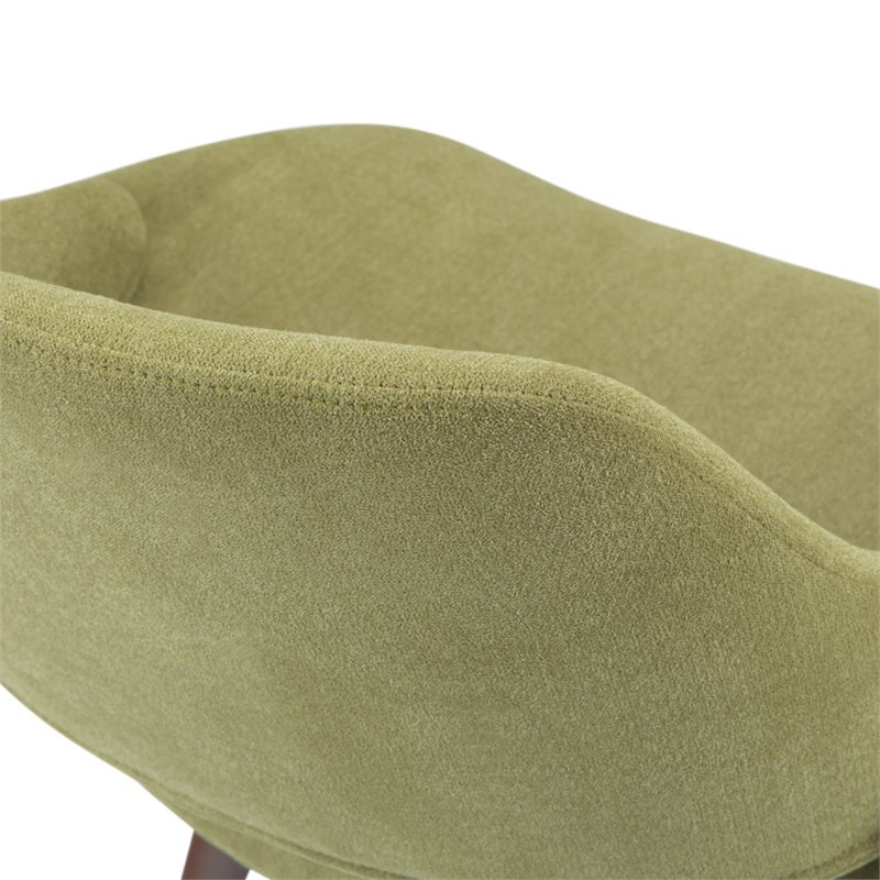 Pemberly Row Contemporary Solid Wood Dining Chair in Acid Green