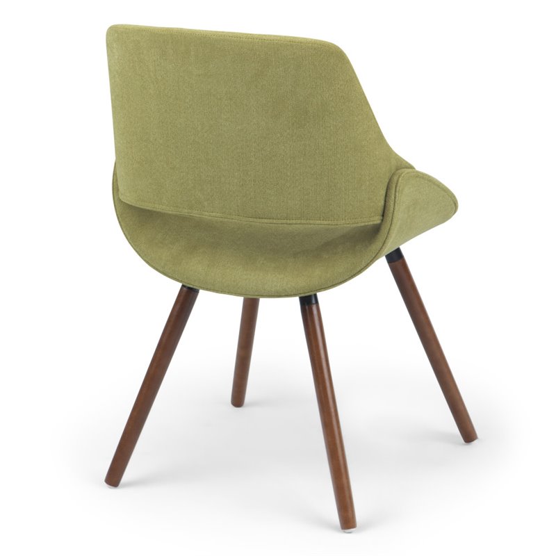 Pemberly Row Contemporary Solid Wood Dining Chair in Acid Green