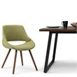 Pemberly Row Contemporary Solid Wood Dining Chair in Acid Green