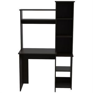 Pemberly Row Contemporary Desk Engineered Wood Desks in Black