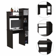 Pemberly Row Contemporary Desk Engineered Wood Desks in Black