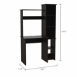 Pemberly Row Contemporary Desk Engineered Wood Desks in Black