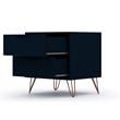 Pemberly Row Modern 2-Drawer Wood Nightstand in Midnight Blue