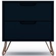 Pemberly Row Modern 2-Drawer Wood Nightstand in Midnight Blue