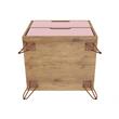 Pemberly Row 2-Drawer Wood Nightstand in Rose Pink & Natural