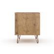 Pemberly Row 2-Drawer Wood Nightstand in Rose Pink & Natural