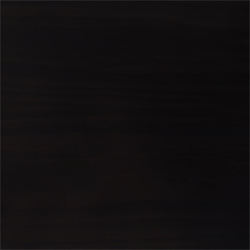 Pemberly Row Solid Wood Wide End Table with Storage in Black