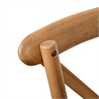 Pemberly Row Contemporary X-Back Chair In Light Brown Finish