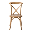 Pemberly Row Contemporary X-Back Chair In Light Brown Finish