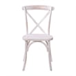 Pemberly Row Contemporary Wood X-Back Chair In Lime Wash Finsih