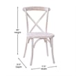 Pemberly Row Contemporary Wood X-Back Chair In Lime Wash Finsih