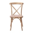 Pemberly Row Contemporary X-Back Chair In Medium White Grain