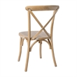 Pemberly Row Contemporary X-Back Chair In Natural White Grain