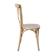 Pemberly Row Contemporary X-Back Chair In Natural White Grain