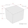 Pemberly Row Modern Boho Square Pouf in Gray Woven Genuine Leather