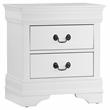Pemberly Row Traditional 2-Drawer Wood Nightstand in White Finish