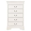 Pemberly Row Contemporary Engineered Wood 5-Drawers Bedroom Chest in White