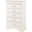 Pemberly Row Contemporary Engineered Wood 5-Drawers Bedroom Chest in White