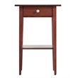 Pemberly Row Contemporary Manufactured Wood 1 Drawer Nightstand in Cherry