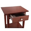 Pemberly Row Contemporary Manufactured Wood 1 Drawer Nightstand in Cherry