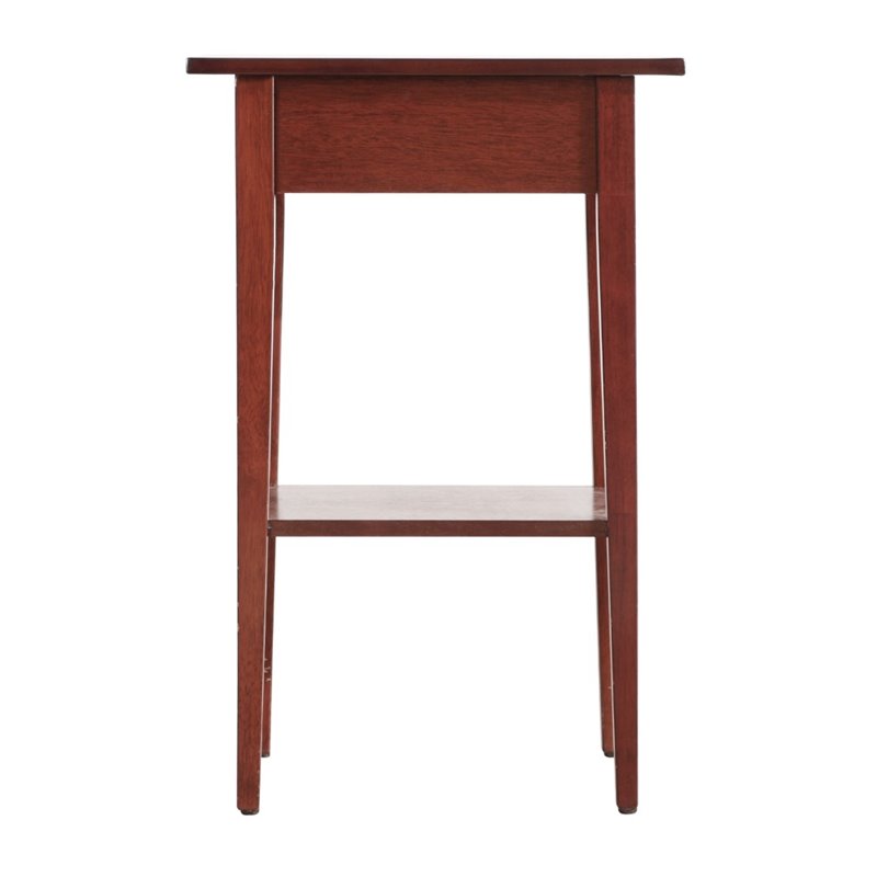 Pemberly Row Contemporary Manufactured Wood 1 Drawer Nightstand in Cherry