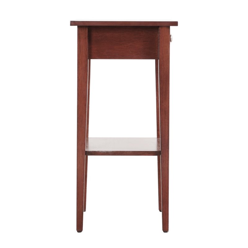 Pemberly Row Contemporary Manufactured Wood 1 Drawer Nightstand in Cherry