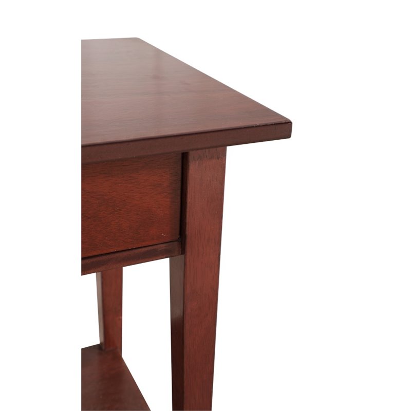 Pemberly Row Contemporary Manufactured Wood 1 Drawer Nightstand in Cherry