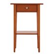 Pemberly Row Contemporary Manufactured Wood 1 Drawer Nightstand in Oak