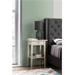 Pemberly Row Contemporary Manufactured Wood 1 Drawer Nightstand in Beige