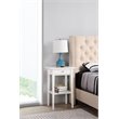 Pemberly Row Contemporary Manufactured Wood 1 Drawer Nightstand in White