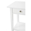 Pemberly Row Contemporary Manufactured Wood 1 Drawer Nightstand in White