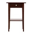Pemberly Row Contemporary 1 Drawer Nightstand in Cappuccino Finish