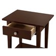 Pemberly Row Contemporary 1 Drawer Nightstand in Cappuccino Finish
