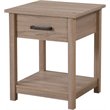 Pemberly Row Contemporary 1 Drawer Nightstand in Sandle Wood