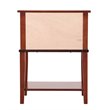 Pemberly Row Contemporary Manufactured Wood 2 Drawer Nightstand in Cherry