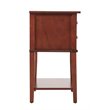 Pemberly Row Contemporary Manufactured Wood 2 Drawer Nightstand in Cherry