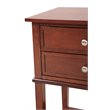 Pemberly Row Contemporary Manufactured Wood 2 Drawer Nightstand in Cherry